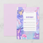 シレーナの誕生日パーティー招待状 招待状 (正面/裏面)