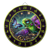 シレ素朴ンタートルバタフライロッジアート ダーツボード (正面)