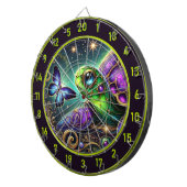 シレ素朴ンタートルバタフライロッジアート ダーツボード (正面右)