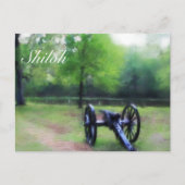 シロと大砲が血池に ポストカード (正面)