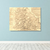 シロの戦い – 南北戦争パノラママップ2 キャンバスプリント (インサイチュ (ウッドフロア))