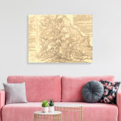 シロの戦い – 南北戦争パノラママップ2 キャンバスプリント (インサイチュ (リビング))