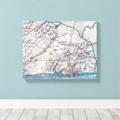 シロの戦い – 南北戦争パノラママップ3 キャンバスプリント (インサイチュ (ウッドフロア))