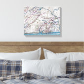 シロの戦い – 南北戦争パノラママップ3 キャンバスプリント (インサイチュ (寝室))