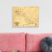 シロの戦い – 南北戦争パノラママップ5 キャンバスプリント (インサイチュ (リビング))