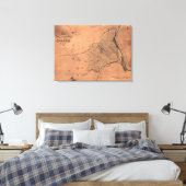 シロの戦い – 南北戦争パノラママップ キャンバスプリント (インサイチュ (寝室))