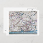 シロの戦い – 南北戦争パノラママップ ポストカード (正面/裏面)