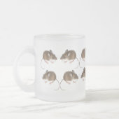 シロアシマウスの曇らされたガラスのマグ フロストグラスマグカップ (左)