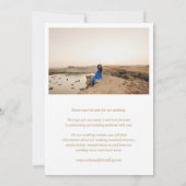 シロアンティーク金ゴールドエレガモダンントウェディング セーブザデート (裏面)