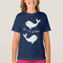 シロイルカのクジラのしゃれのTシャツ(子供) Tシャツ