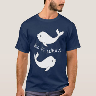 シロイルカのクジラのしゃれのTシャツ Tシャツ