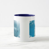 シロイルカのクジラのコーヒー・マグ マグカップ (中央)