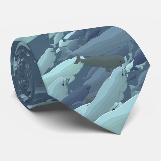 シロイルカのクジラのタイ及びギフトのシロナガスクジラの野性生物のタイ ネクタイ (ロール)