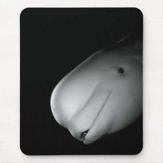 シロイルカのクジラのマウスパッド マウスパッド (正面)