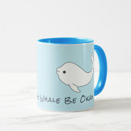 シロイルカのクジラのマグ マグカップ