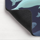 シロイルカのクジラの芸術のマウスパッドのベビーのクジラの装飾 マウスパッド (コーナー)