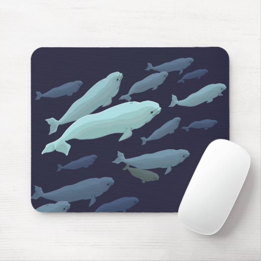 シロイルカのクジラの芸術のマウスパッドのベビーのクジラの装飾 マウスパッド (マウス)