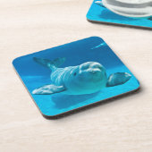 シロイルカのクジラ コースター (左側)