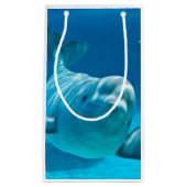 シロイルカのクジラ スモールペーパーバッグ (正面)