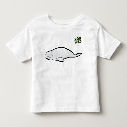 シロイルカのクジラ トドラーTシャツ (正面)