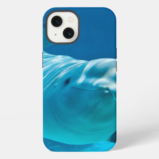 シロイルカのクジラ iPhoneケース (裏面)
