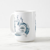 シロイルカの青 コーヒーマグカップ (正面左)
