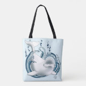 シロイルカの青 トートバッグ (裏面)