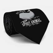 シロイルカは私の精神の動物の甘いシロイルカのクジラのギフトです ネクタイ (ロール)