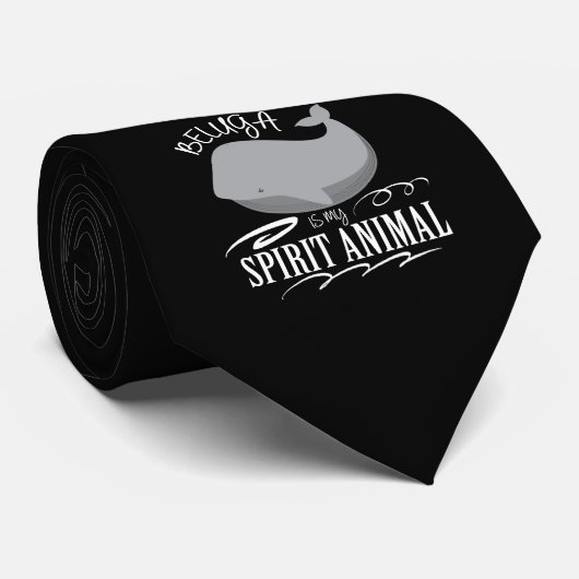 シロイルカは私の精神の動物の甘いシロイルカのクジラのギフトです ネクタイ (ロール)