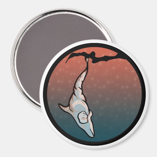 シロイルカ繭 マグネット (正面/裏面)