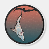 シロイルカ繭 マグネット (正面)