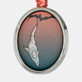 シロイルカ繭 メタルオーナメント (左)