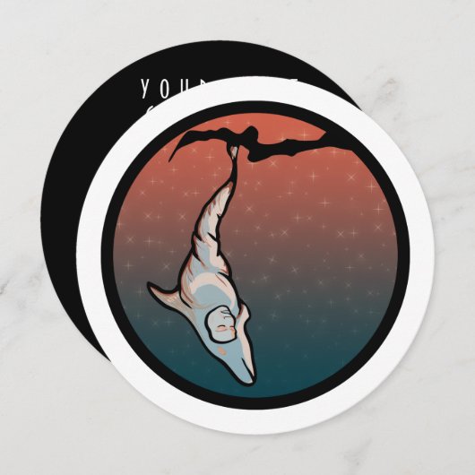 シロイルカ繭 招待状 (正面/裏面)