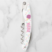 シロウンスクリームモノグラムカラフルを振りかける ソムリエナイフ (正面)