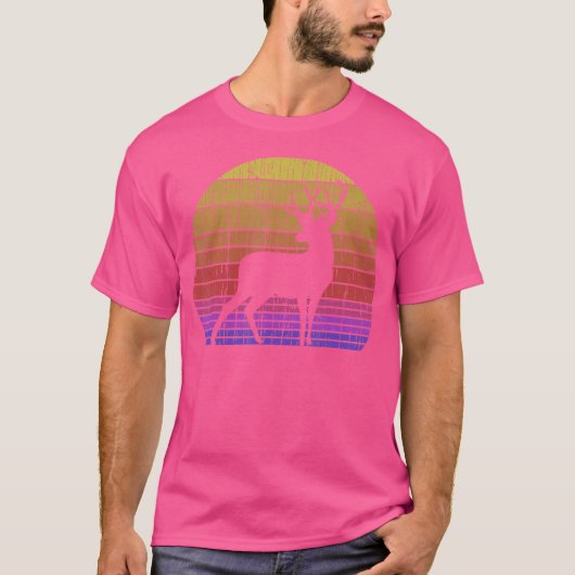 シロオジロシカ  狩猟 アウトドア ハンター Tシャツ (正面)