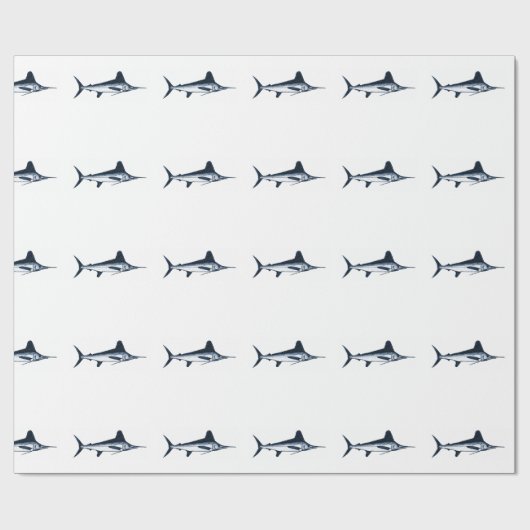 シロカワカジキの深海の魚釣り ラッピングペーパー (フラット)