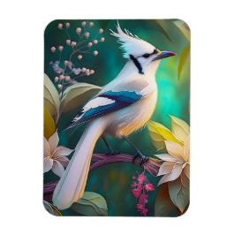 シロガオカンムリカケス幻想の鳥 マグネット