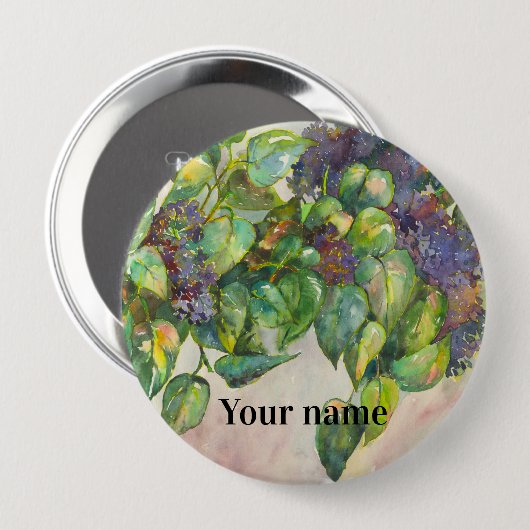 シロガニ 缶バッジ (正面&裏面)