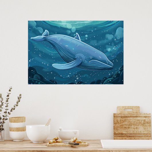 シロクジラ ポスター (キッチン)