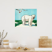 シロクマとカモメ ポスター (キッチン)