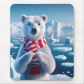 シロクマとハート マウスパッド (正面)