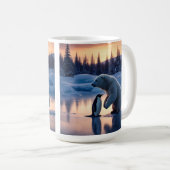 シロクマとペンギン コーヒーマグカップ (正面右)