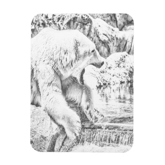 シロクマと水 マグネット (縦)