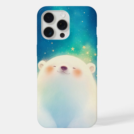 シロクマのゆるキャラチャーム iPhoneケース (裏面)