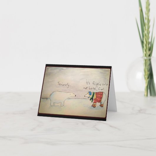 シロクマのカード サンキューカード (正面)