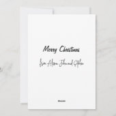 シロクマのクリスマスカード、鹿の角 楽しい かわいい シーズンカード (裏面)