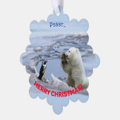 シロクマのクリスマス オーナメントカード (左)