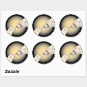 シロクマのスティッカー野生動物のクマ&キューベスティッカー ラウンドシール (シート)