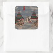 シロクマのステッカー スクエアシール (バッグ)