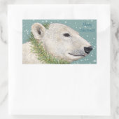 シロクマのナディアのクリスマスステッカー 長方形シール (バッグ)